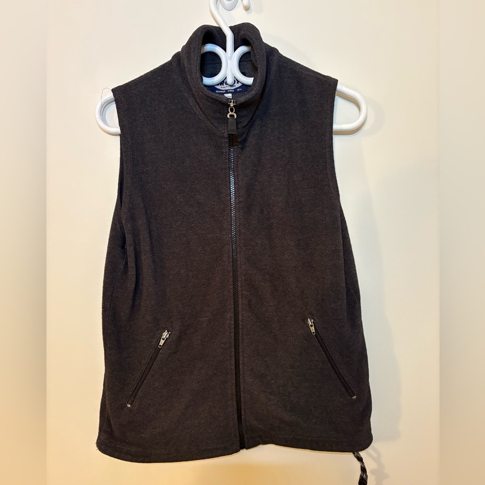 Brody Vintage Y2K Full Zip Black Polar Fleece Vest Bootlegger